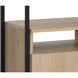 Ambrose Rustic Oak / Black Modular Bookcase, Small